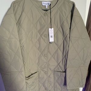 Michael stars snap front quilted coat